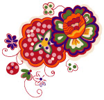 传统花朵PSD素材