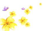 花朵水彩画