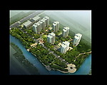 住宅小区鸟瞰设计素材2