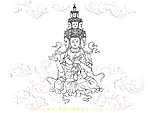 观音线描全镂空大图