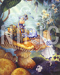 爱丽丝仙境油画(35cm×44cm)