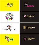 原创喜乐迪KTV歌城标志设计