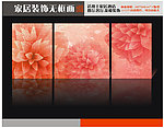 抽象漂亮花朵无框画设计