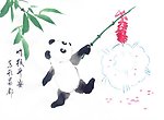 熊猫放鞭炮