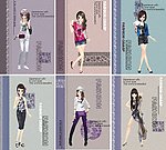 本本设计 时尚女孩 本子图片（韩国卡通女孩）