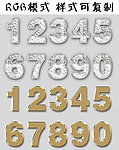 金银质感数字设计