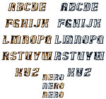 金属质感字母