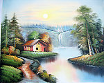 欧美手绘风景油画