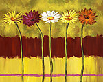 菊花油画