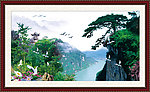 山水画 山水风景 松鹤延年