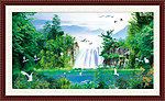 山水画 中堂画 山水风景 湖光山色