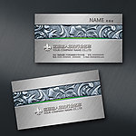 高档欧式风格金属质感名片设计模板源文件