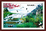 山水画 流水生财