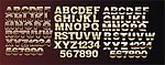 金色字母数字