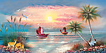 油画风景 美丽的大海