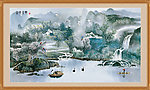 风景画 山村水乡