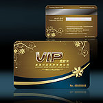 歌特式花纹VIP会员卡贵宾卡设计