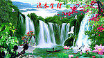 山水画 流水生财