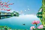 湖光山色