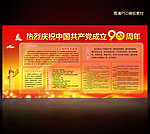 热烈庆祝中国共产党建党90周年展板设计