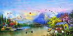 油画风景 漂亮的风景油画