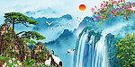 松鹤延年山水画