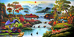 油画风景 漂亮的山水油画