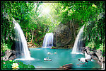 自然风光 湖边风景 流水生财