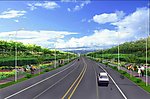 道路绿化效果图