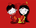 婚庆卡通小人