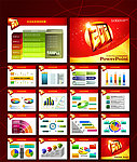 2012红色创意立体通用PPT模板