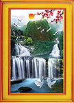 流水生财 无框