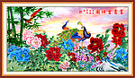 国画 孔雀 牡丹