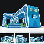 展台搭建设计(3D设计模型)展示模型