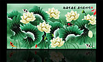 荷花鲤鱼图