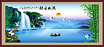 桂林山水 松鹤延年 中堂画