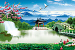 山水壁画