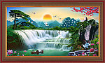 山水风景 聚宝盆山水画