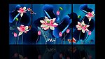荷花三联画