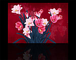 装饰画香水百合花