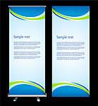 蓝色精美展板背景