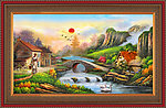 油画 漂亮的田园油画