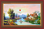 油画 漂亮的风景油画