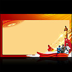 高清党建节日展板PSD分层图