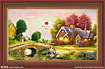 油画 山村油画