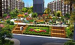 居住区景观广场鸟瞰图