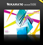 多彩玻璃 产品画册封面设计 PSD分层源文件 300dpi