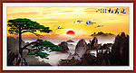 风景画 迎客松
