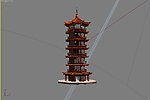 古建模型 古塔