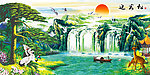油画 迎客松